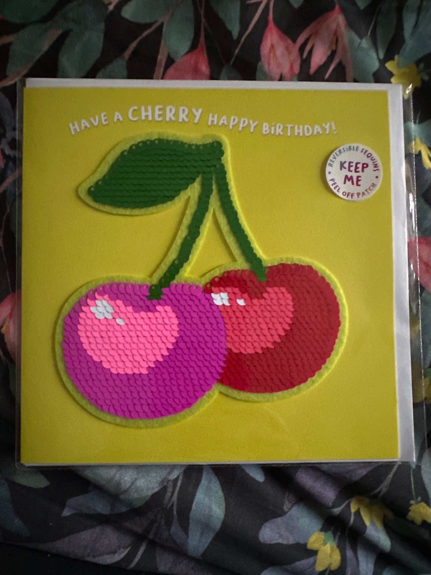Redback Shine Greeting Cards featuring a detachable sequin patch