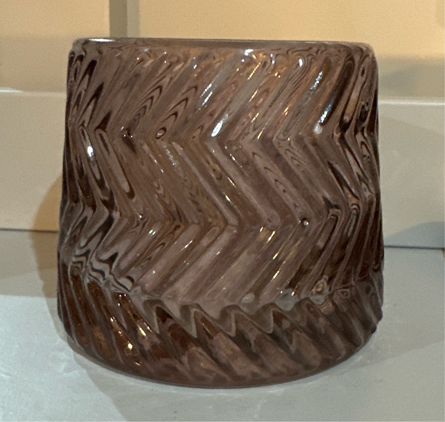 Glass Candle Votive Holder Lilac