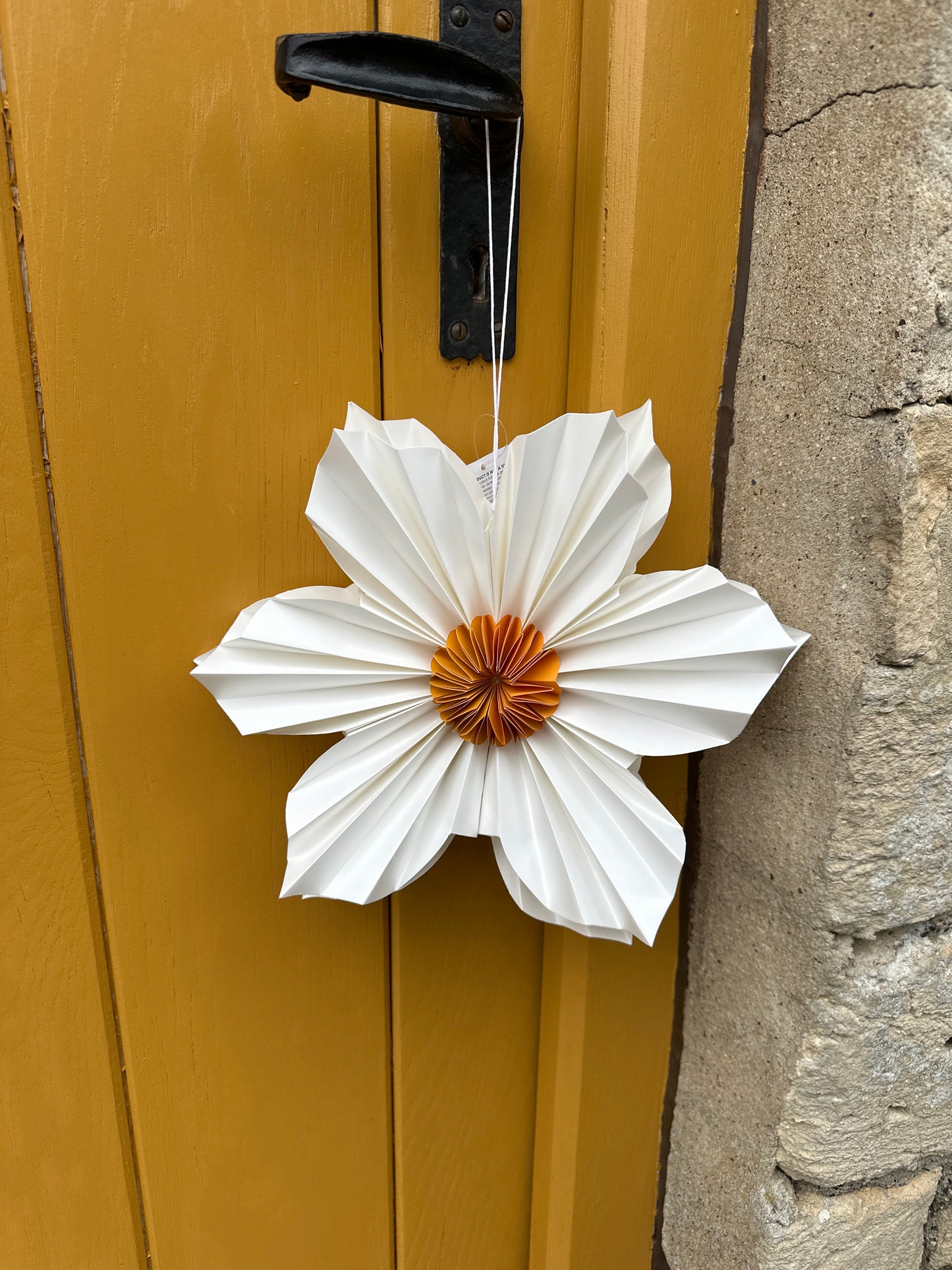 Hanging White Paper Flower