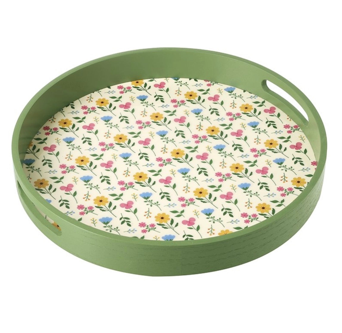 HS Floral Print Wooden Tray
