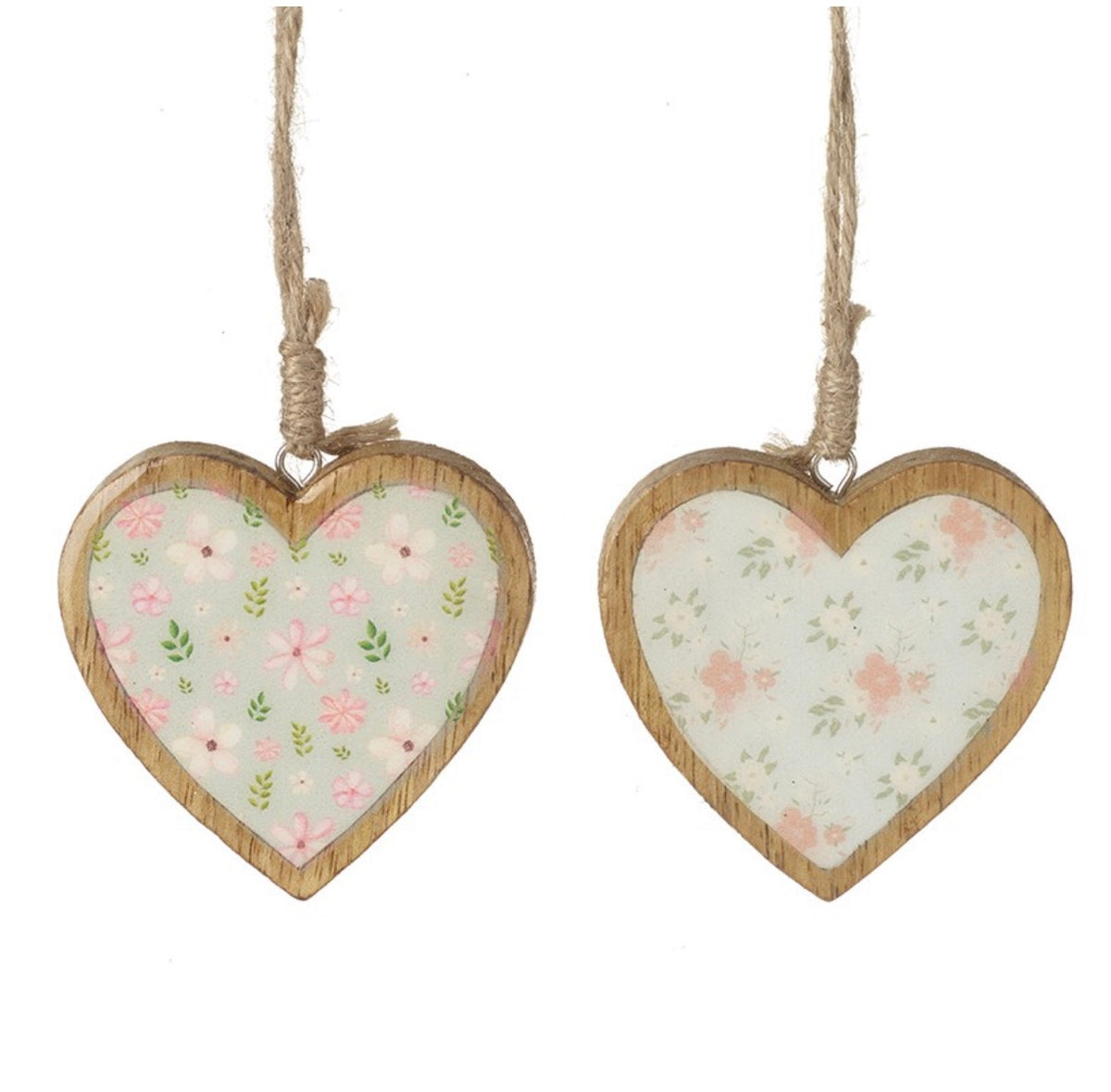 HS Individual Hanging Wooden Patterned Heart