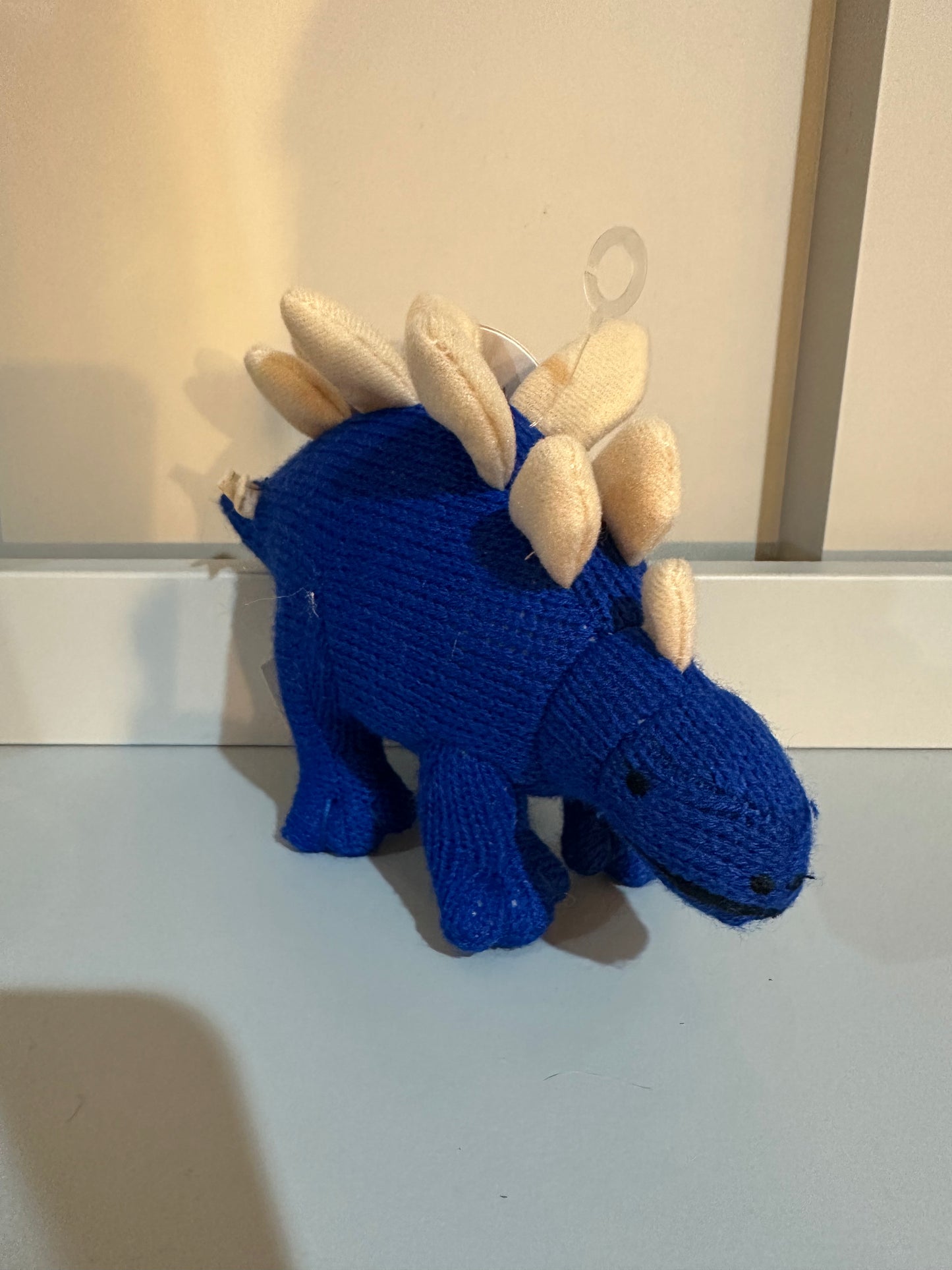Best Years Knitted Blue Stegosaurus Rattle