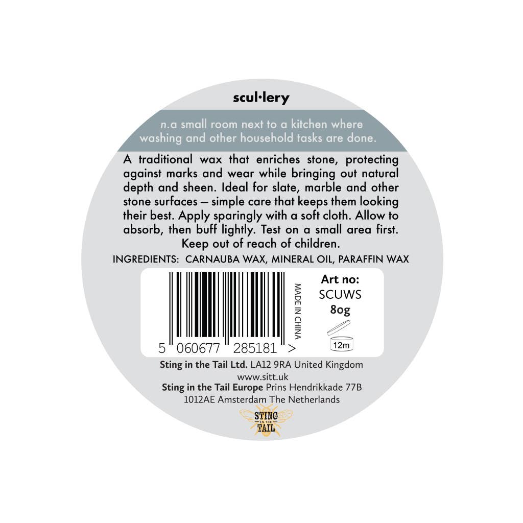 THE SCULLERY - 80G STONE WAX