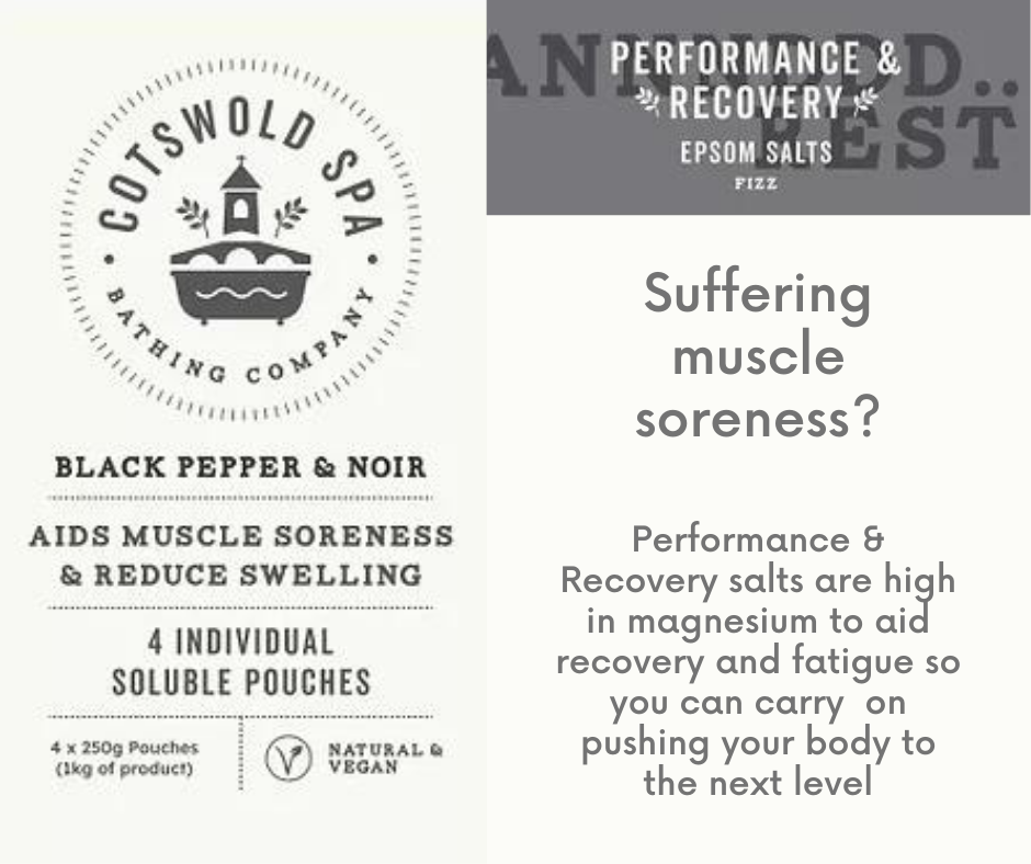 Performance & Recovery 1kg Luxury Epsom Salts with Noir