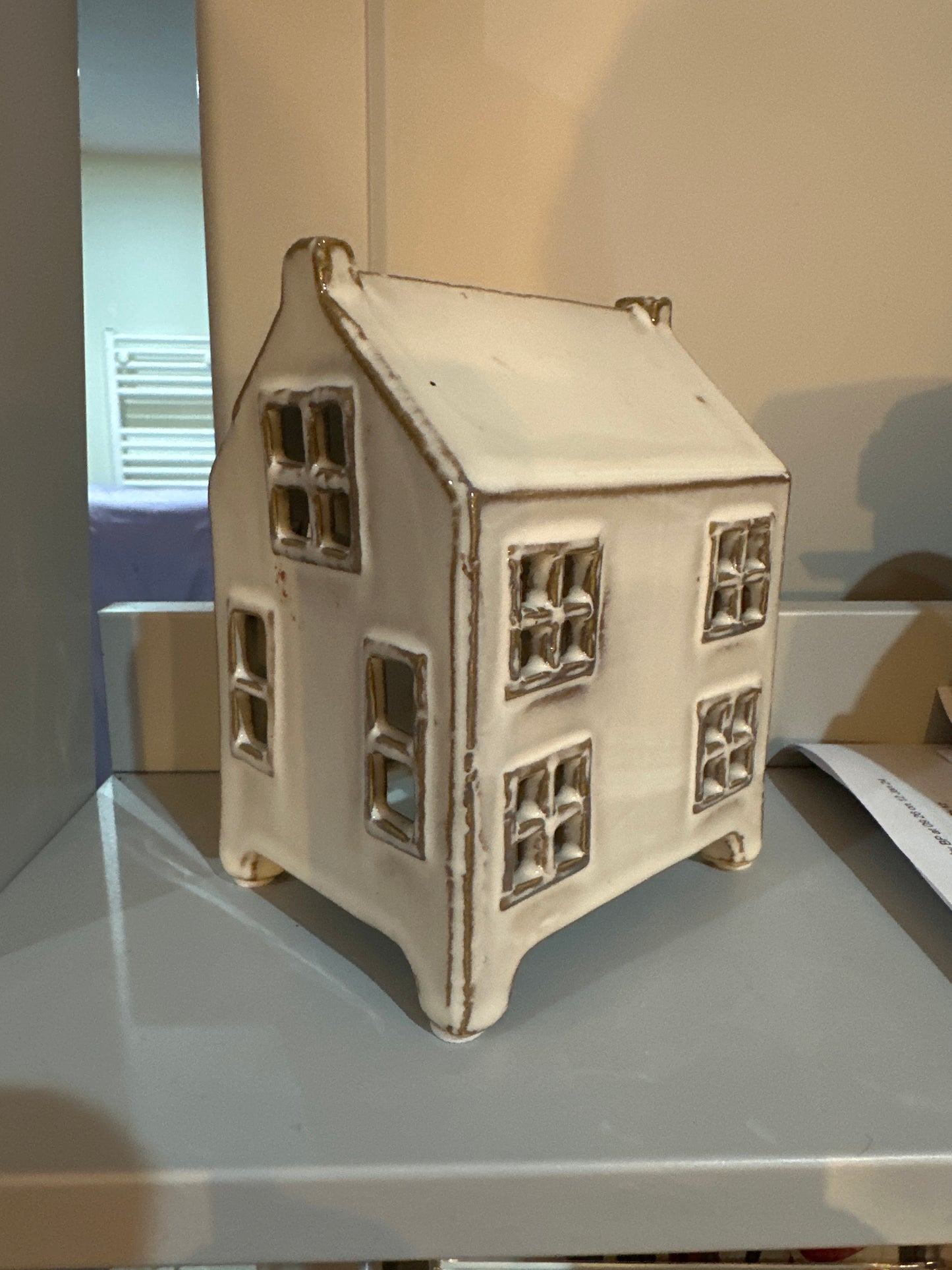 Scandi Ceramic House Candle Votive T-Light Holder