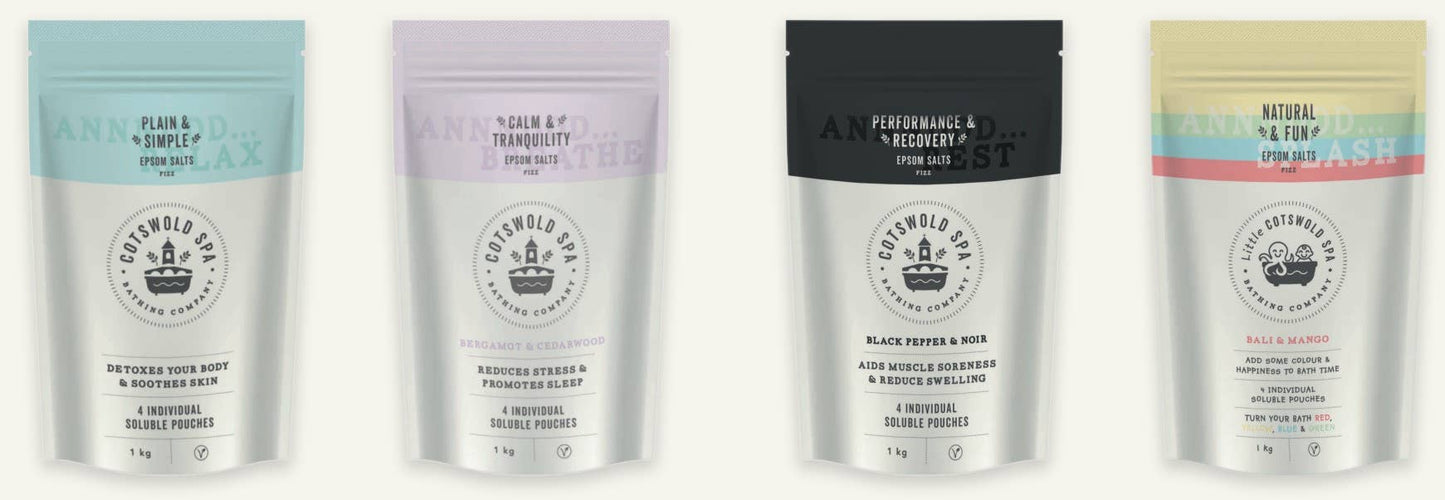 Calm & Tranquillity 1kg Luxury Epsom Salts with Bergamot