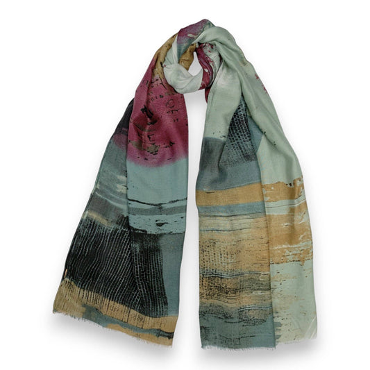 Brush Stroke Print Scarf