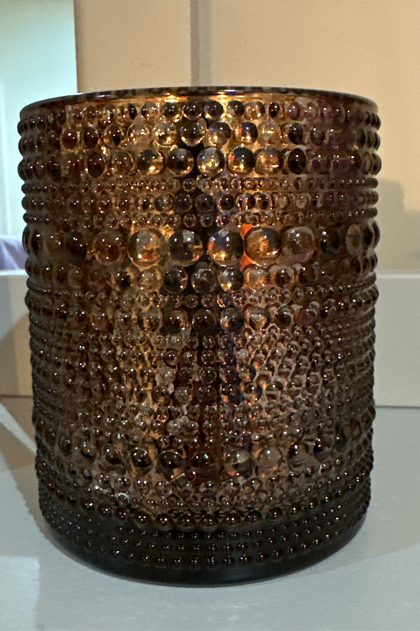 Smoky Brown Medium Candle Votive Jar