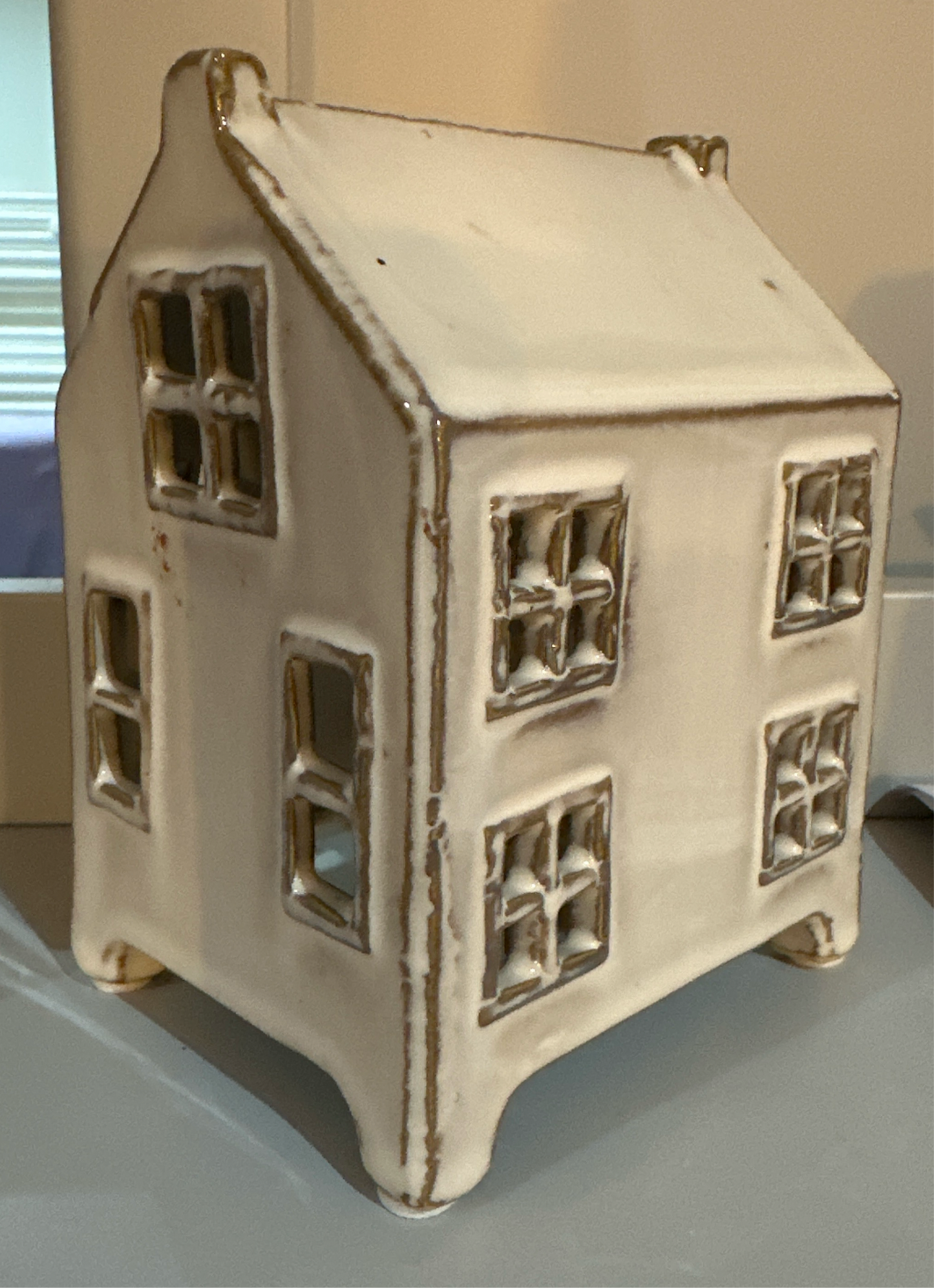 Scandi Ceramic House Candle Votive T-Light Holder