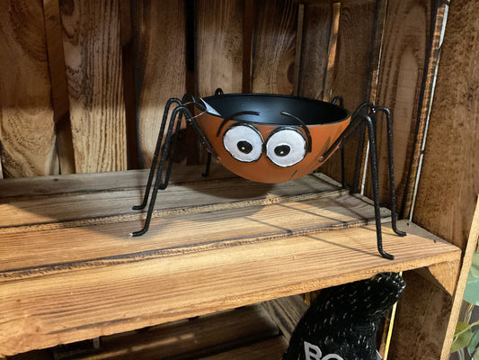 HS Metal Orange Spider Bowl