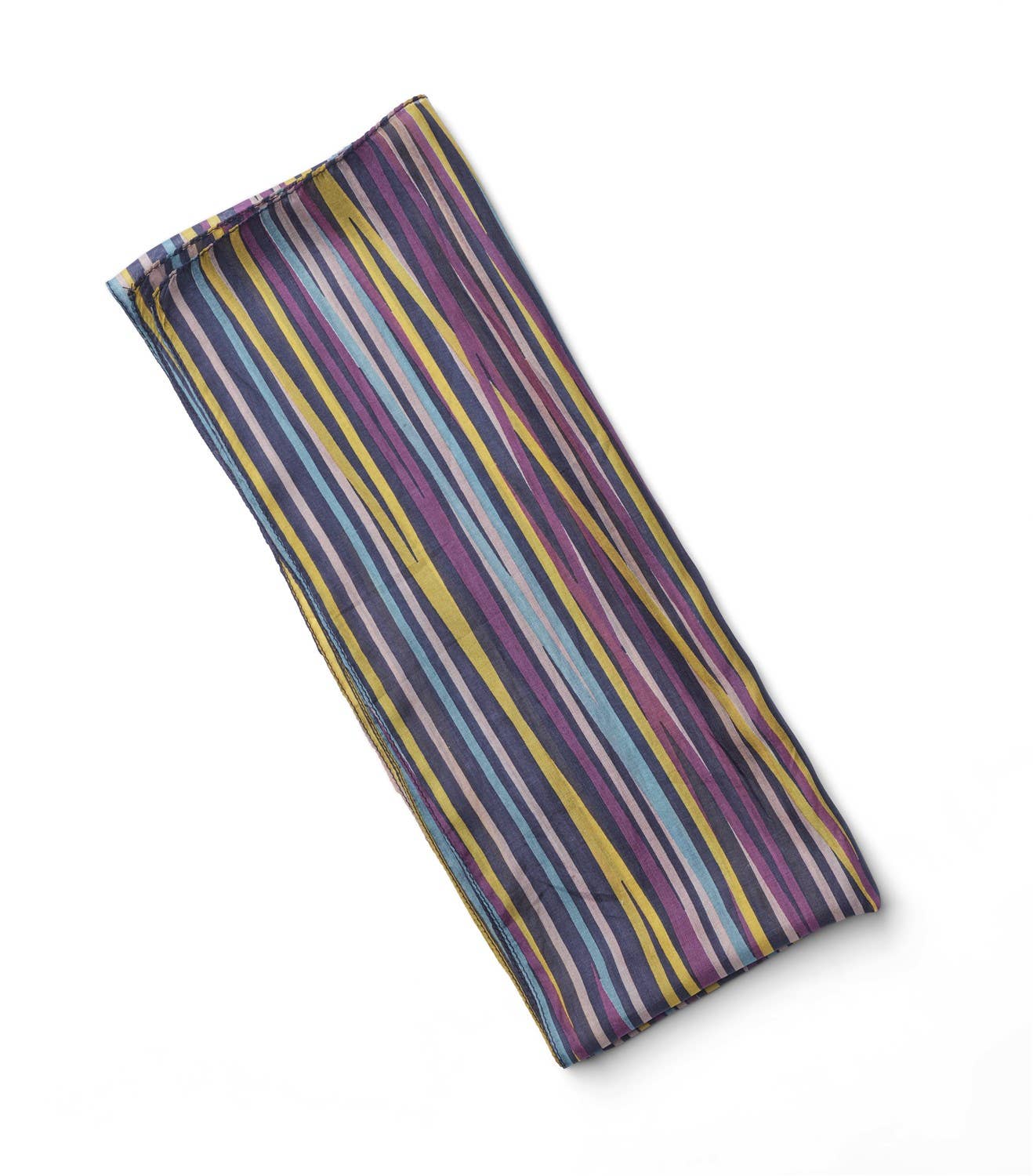 Printed Silk Scarf - Vienna Navy