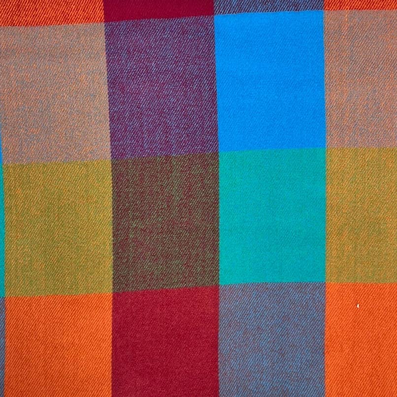 Soft Festive Multi Check Winter Scarf