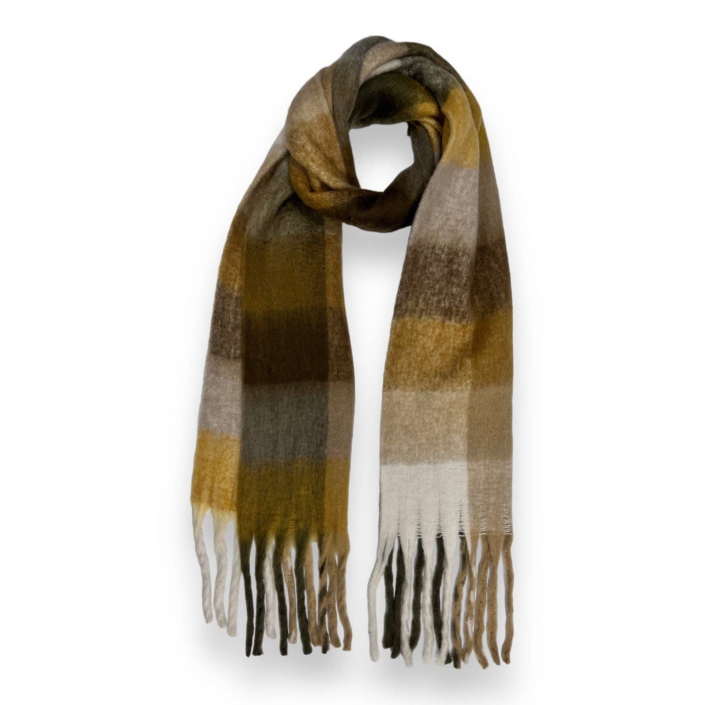 Fluffy Soft Check Print Winter Scarf