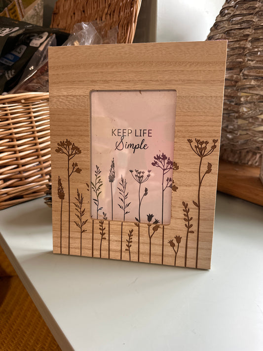 HS Wooden Floral Frame