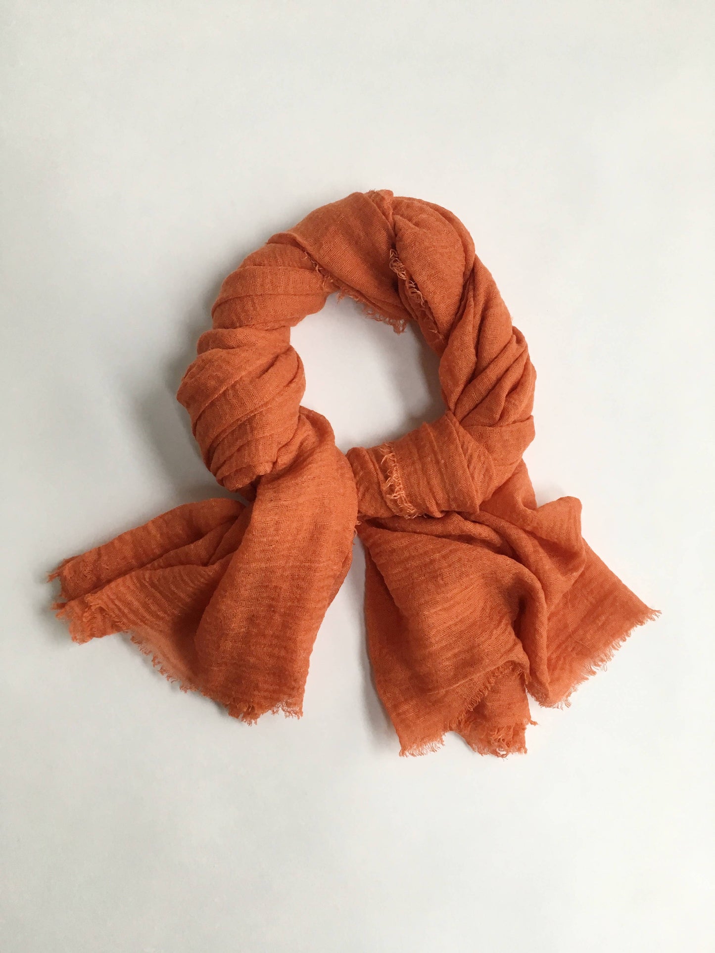 Cariceprints… Hand printed linen mix scarf in Spring Fling