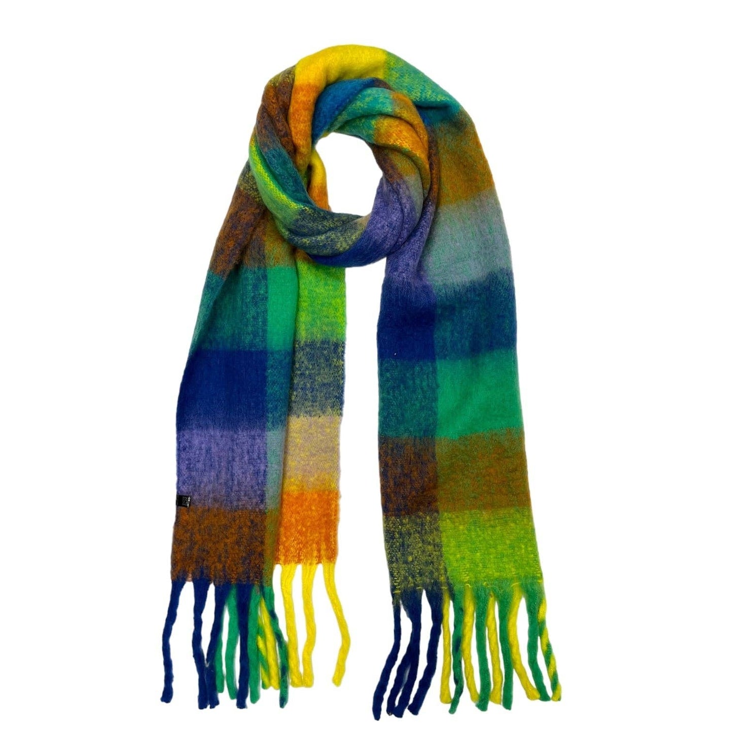 Fluffy Soft Check Print Winter Scarf