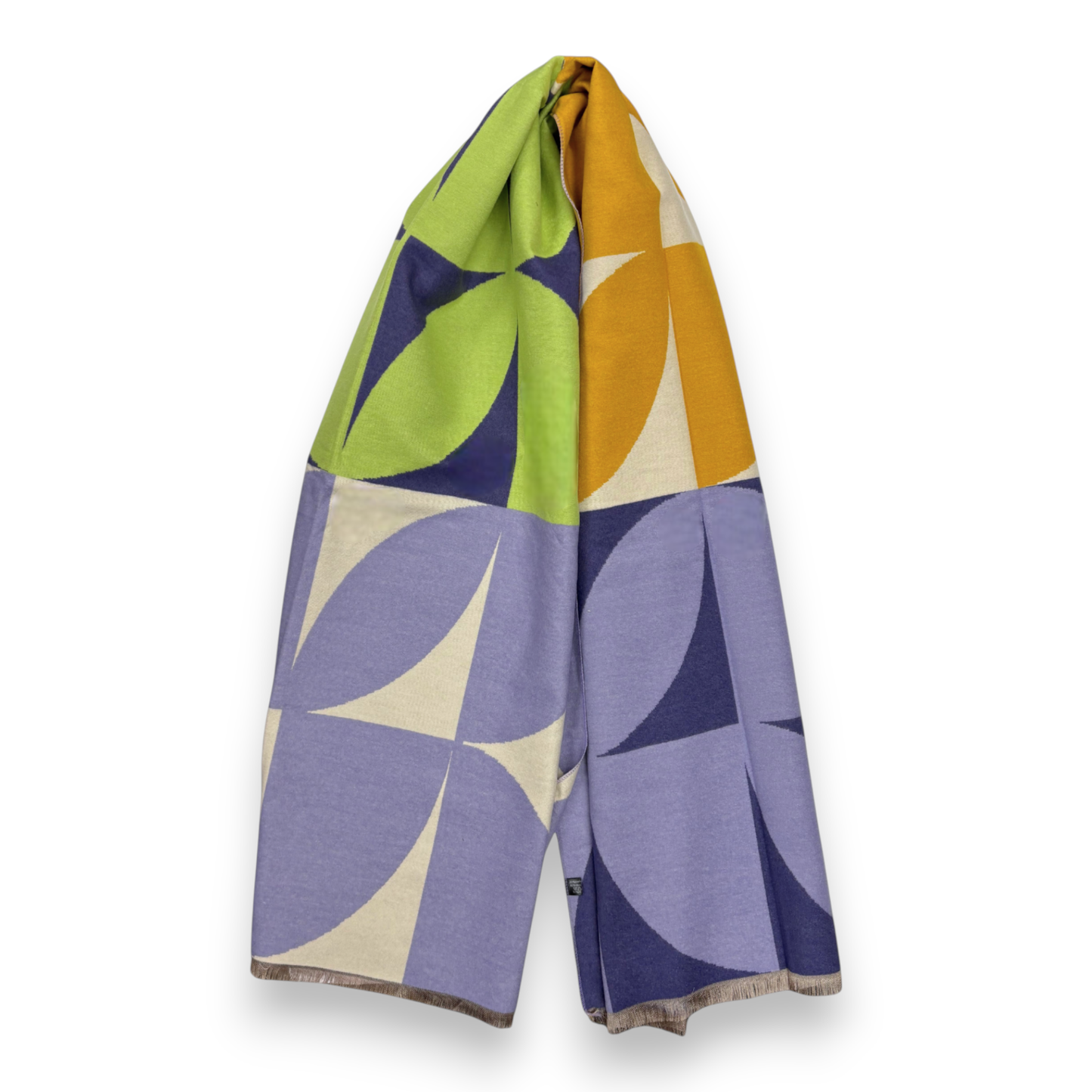 New Retro Print Cashmere Blend Winter Scarf