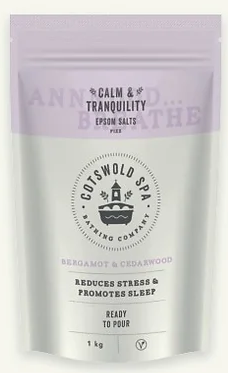 Calm & Tranquillity 1kg Luxury Epsom Salts with Bergamot