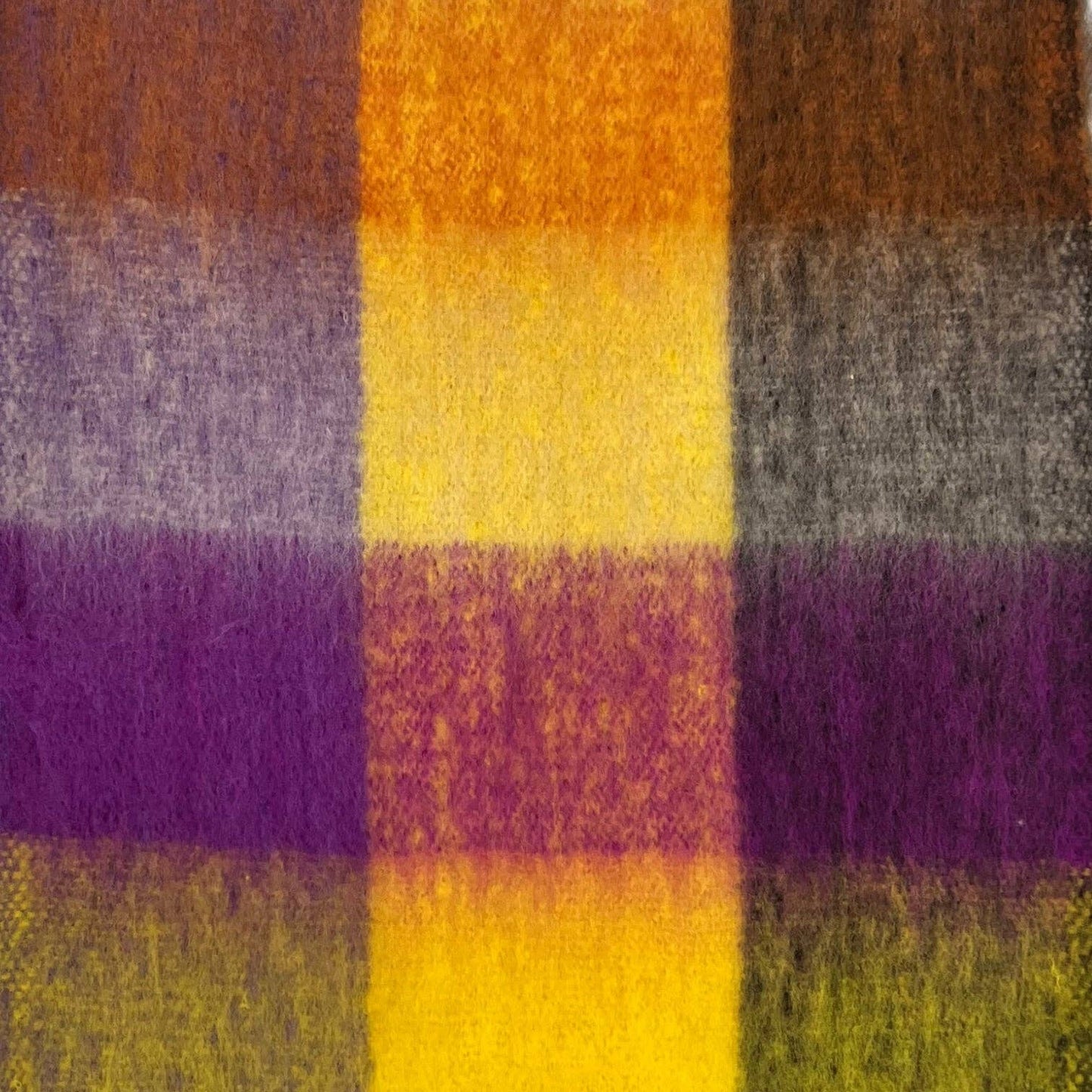 Fluffy Soft Check Print Winter Scarf