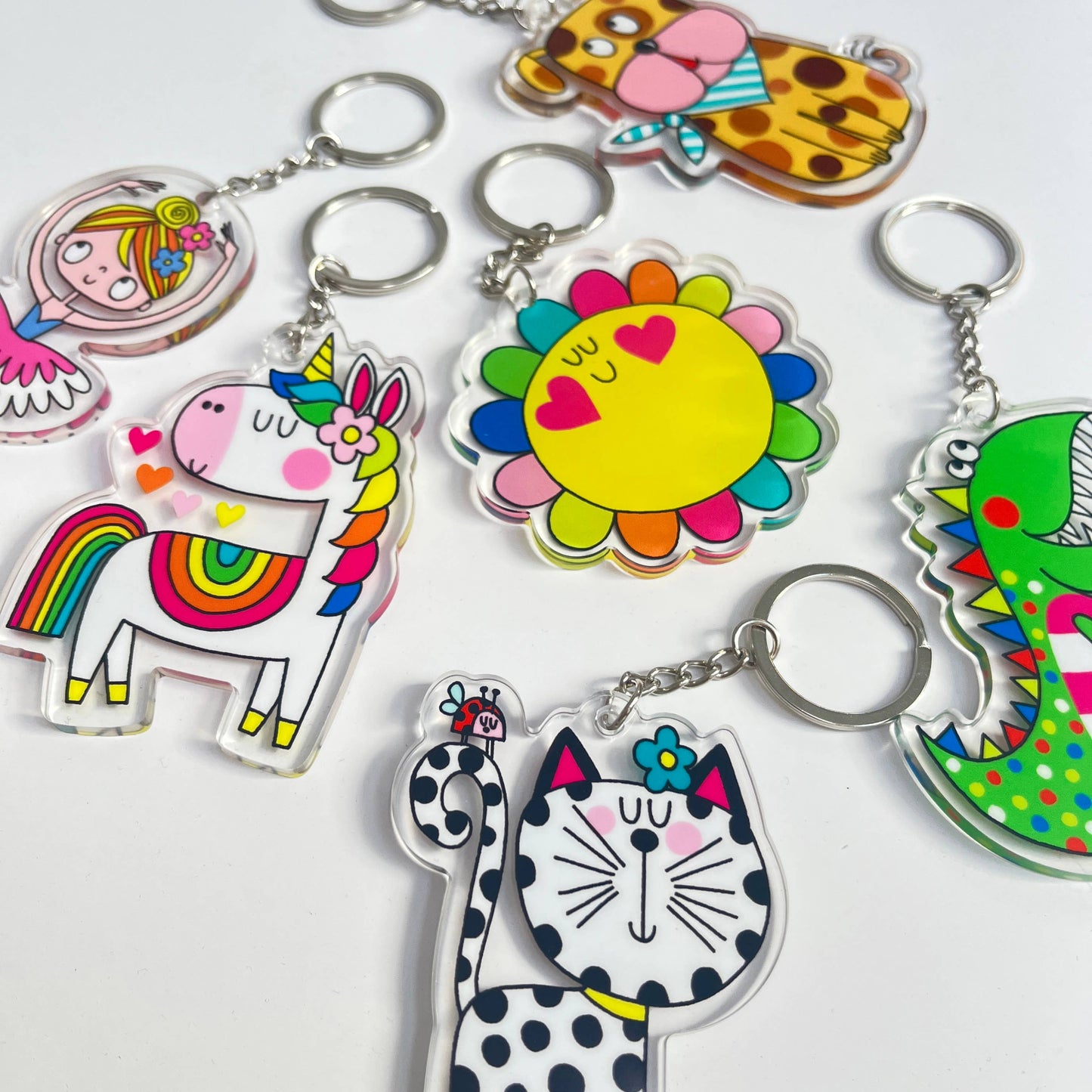 Acrylic Keyrings - Flower