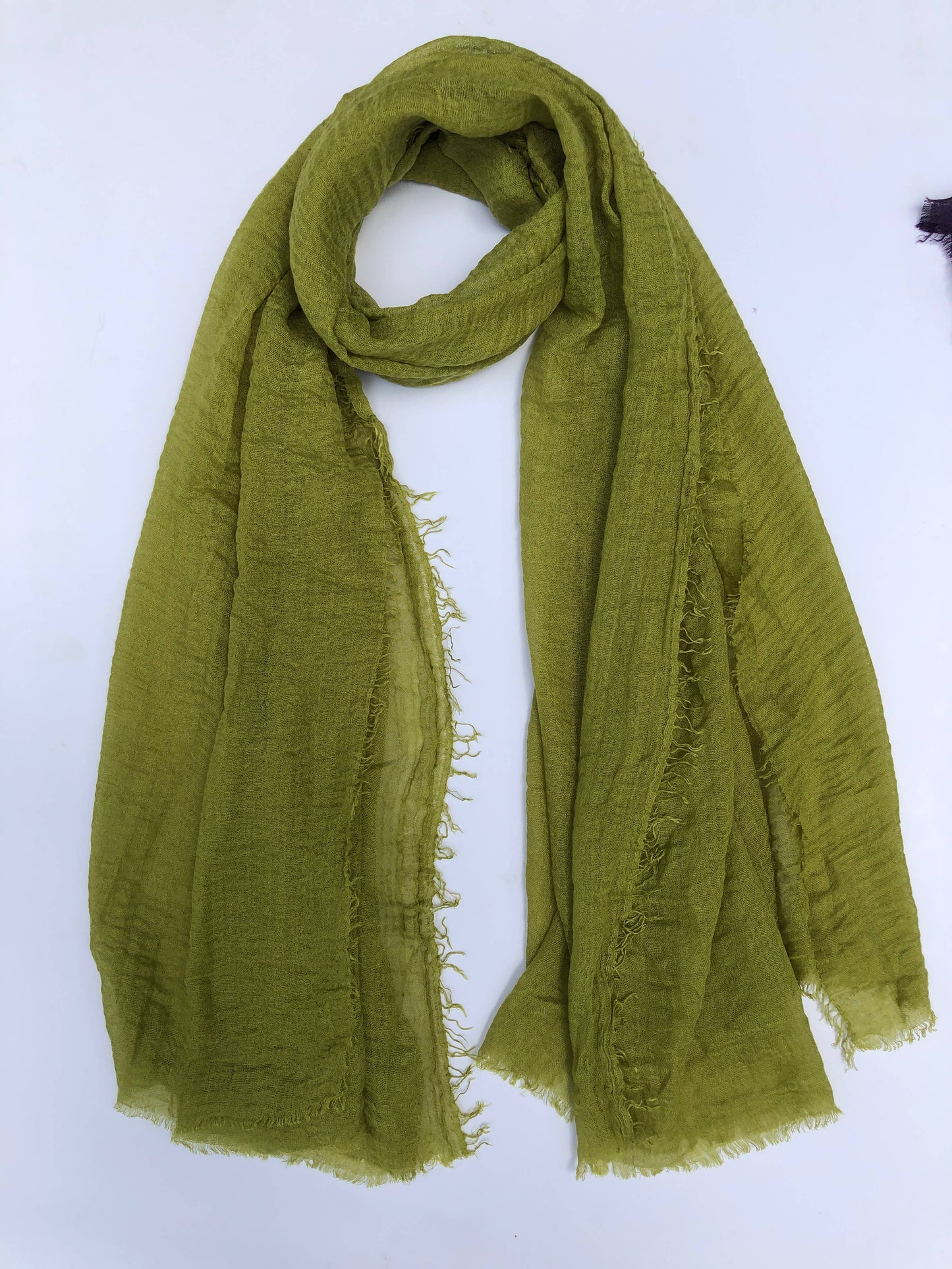 Cariceprints… Hand printed linen mix scarf printed in Daisy
