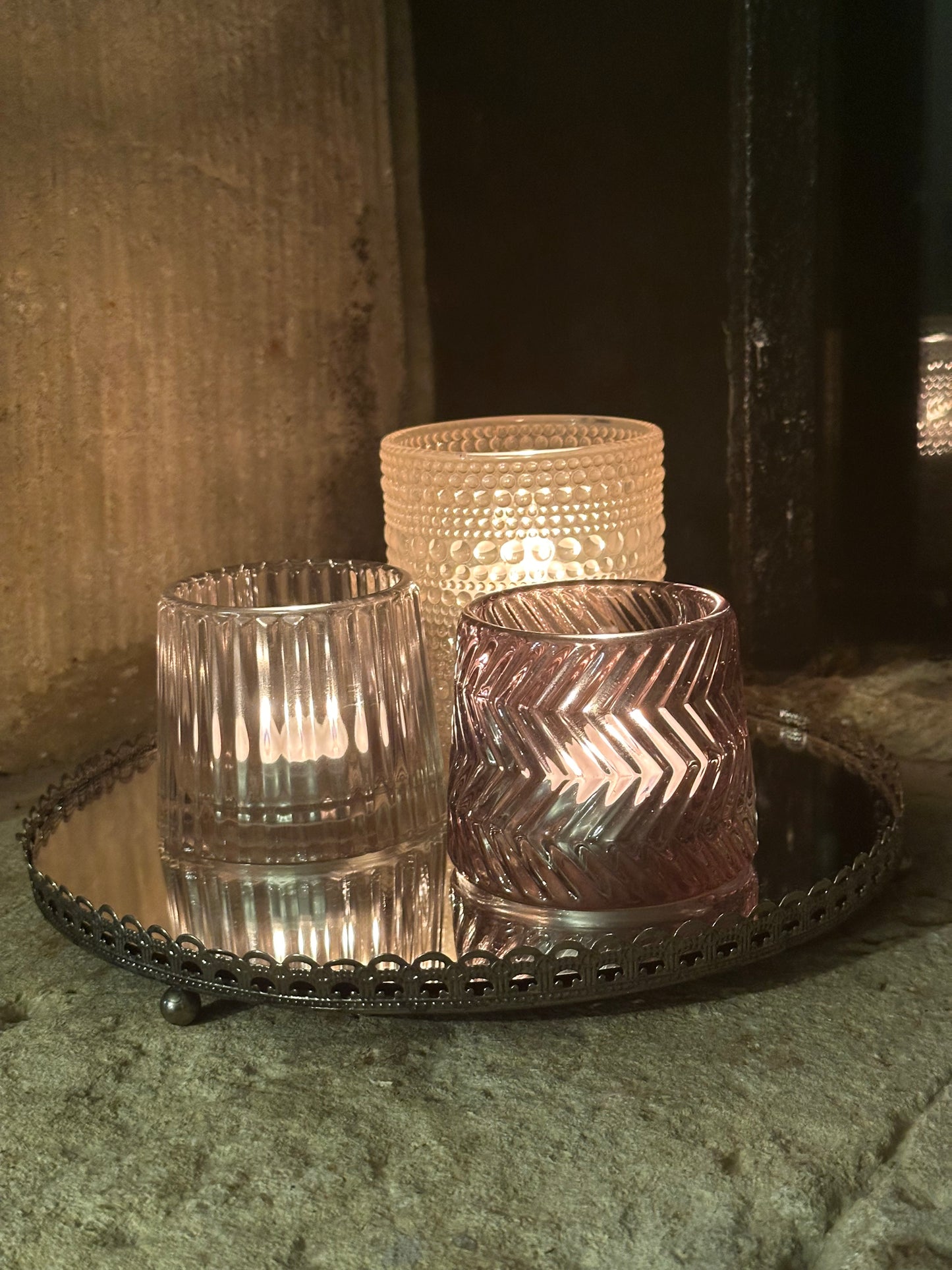 Clear Glass Votive Candle Holder