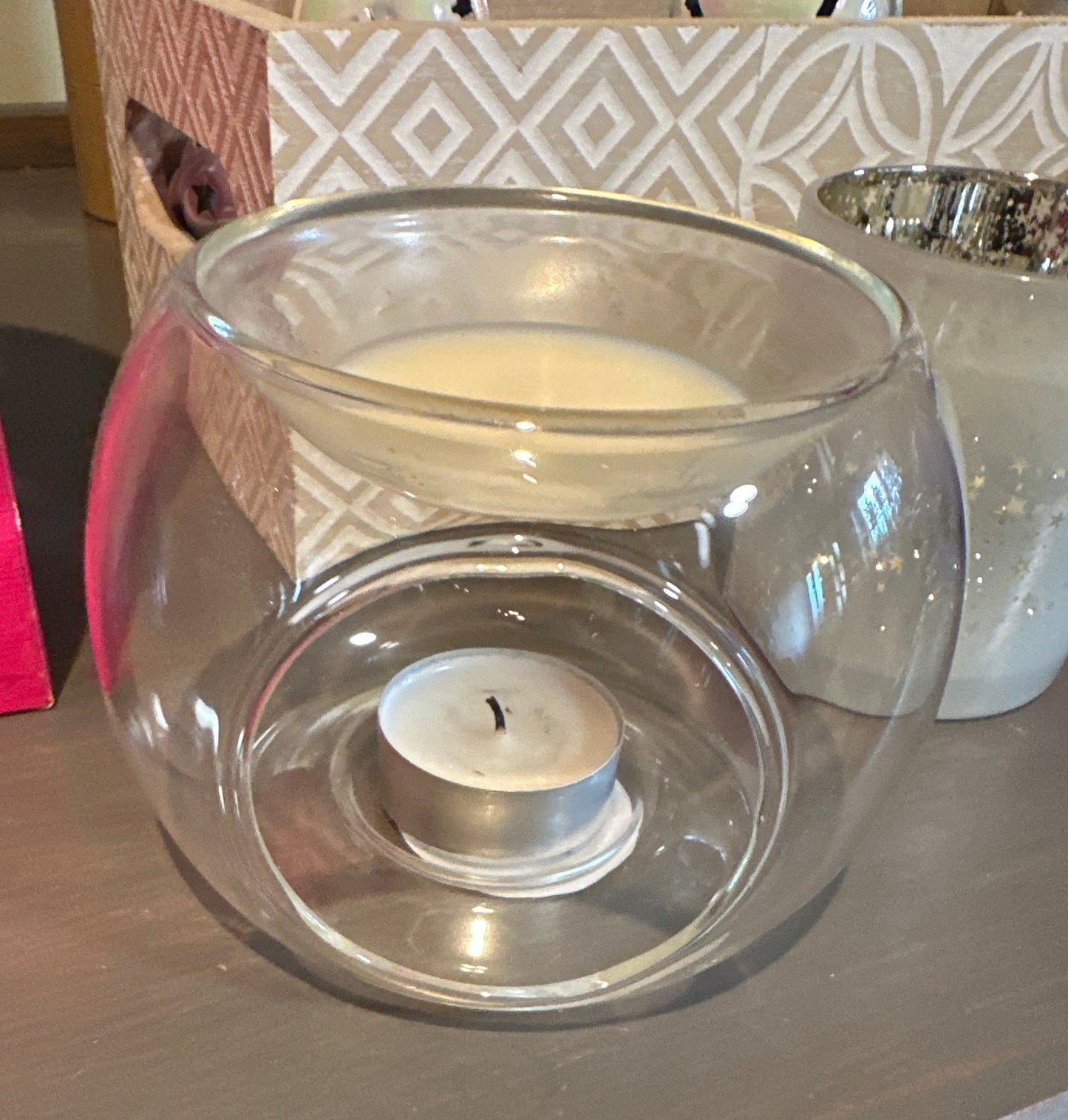 Belly Button Clear Glass Wax Melt Burner