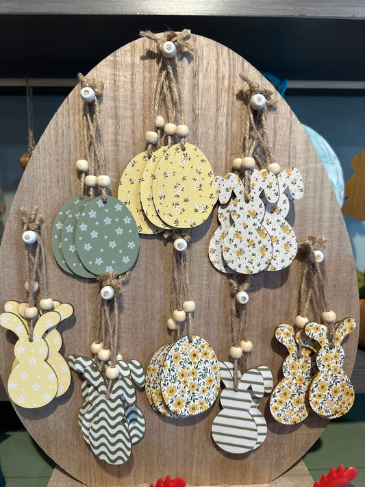 HS Wooden Easter Hanging Green/Yellow
