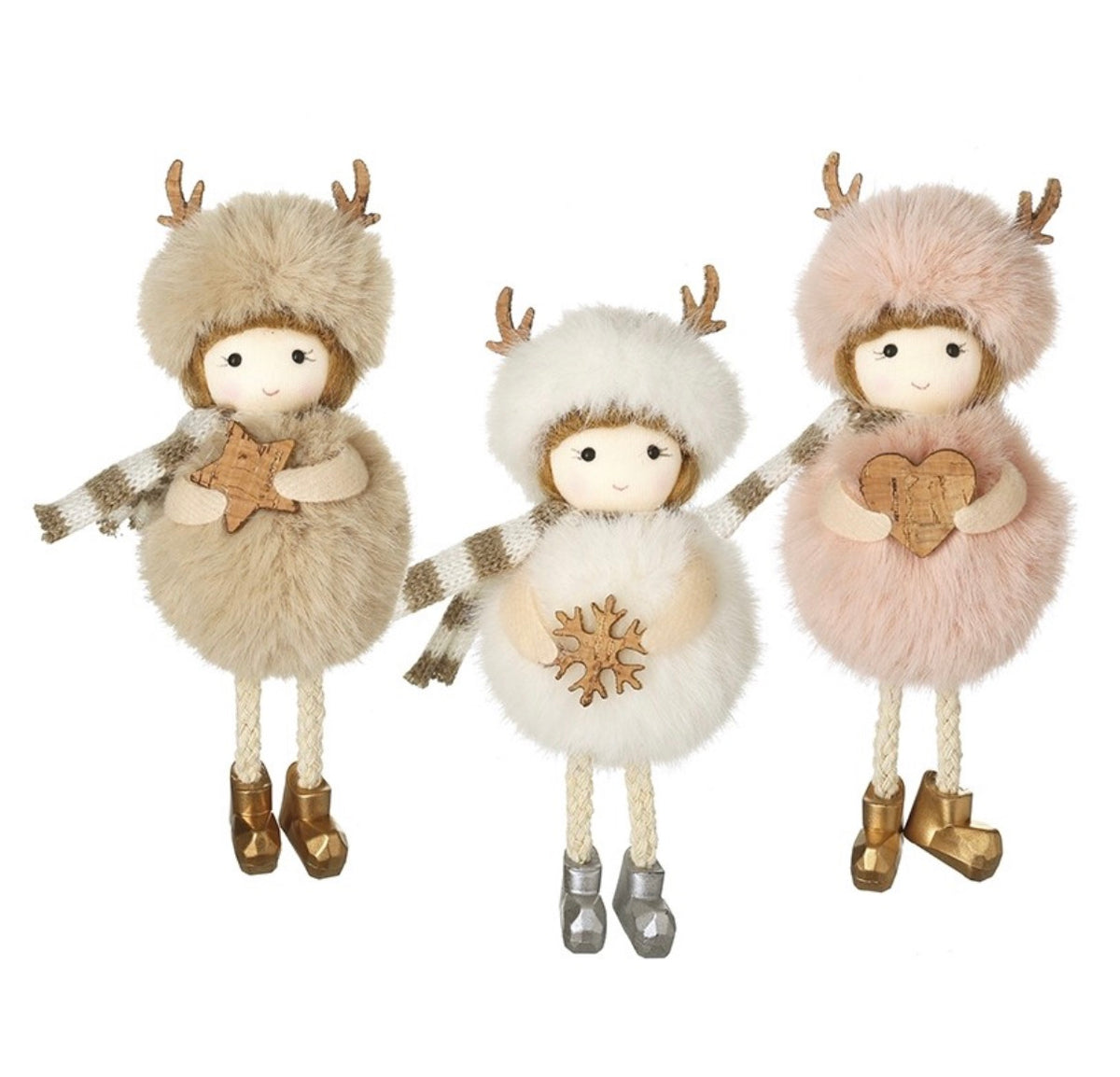 HS Individual Pom Pom Figure with Antlers