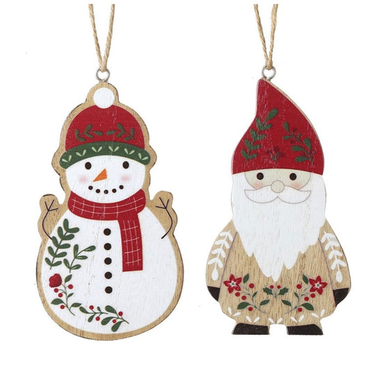 HS Hanging Wooden Snowman Hanger