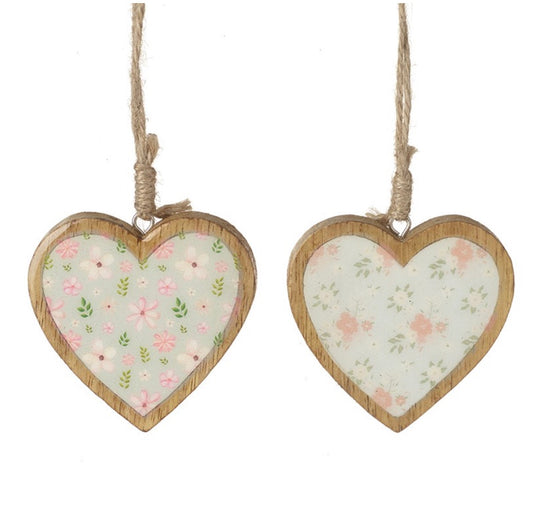 HS Individual Hanging Wooden Patterned Heart