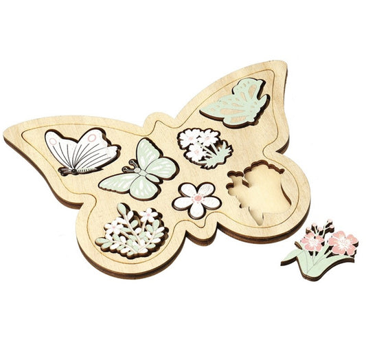 HS Wooden Butterfly with Decs Set