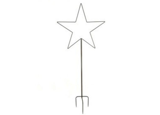 HS Extra Large Star Garden Stake Rustic