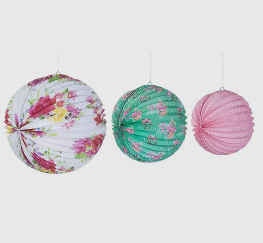 TT 3 Paper Lanterns Pastel Floral