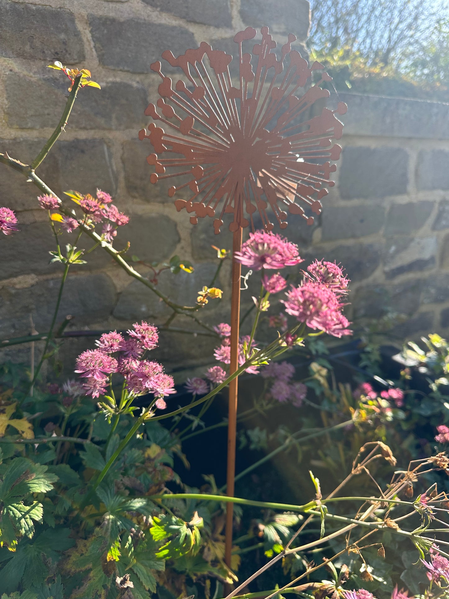 Decorative Metal Dandelion Garden Stake