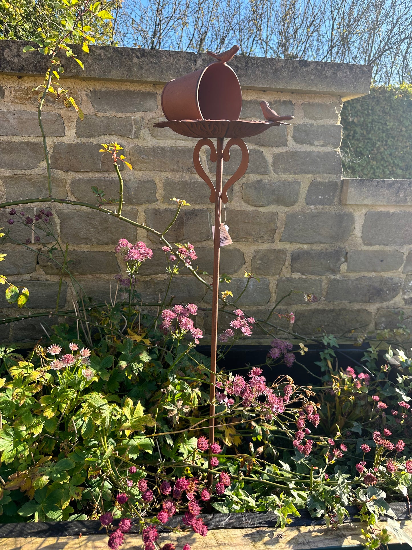 Decorative Garden Stake Bird Feeder