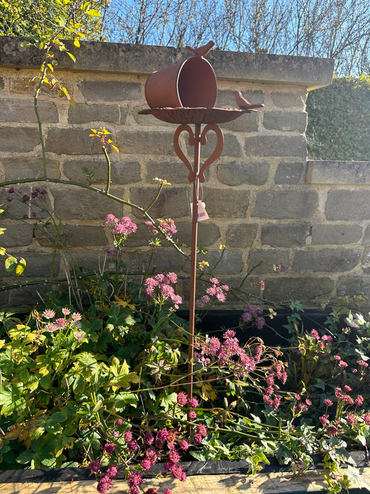 Decorative Garden Stake Bird Feeder