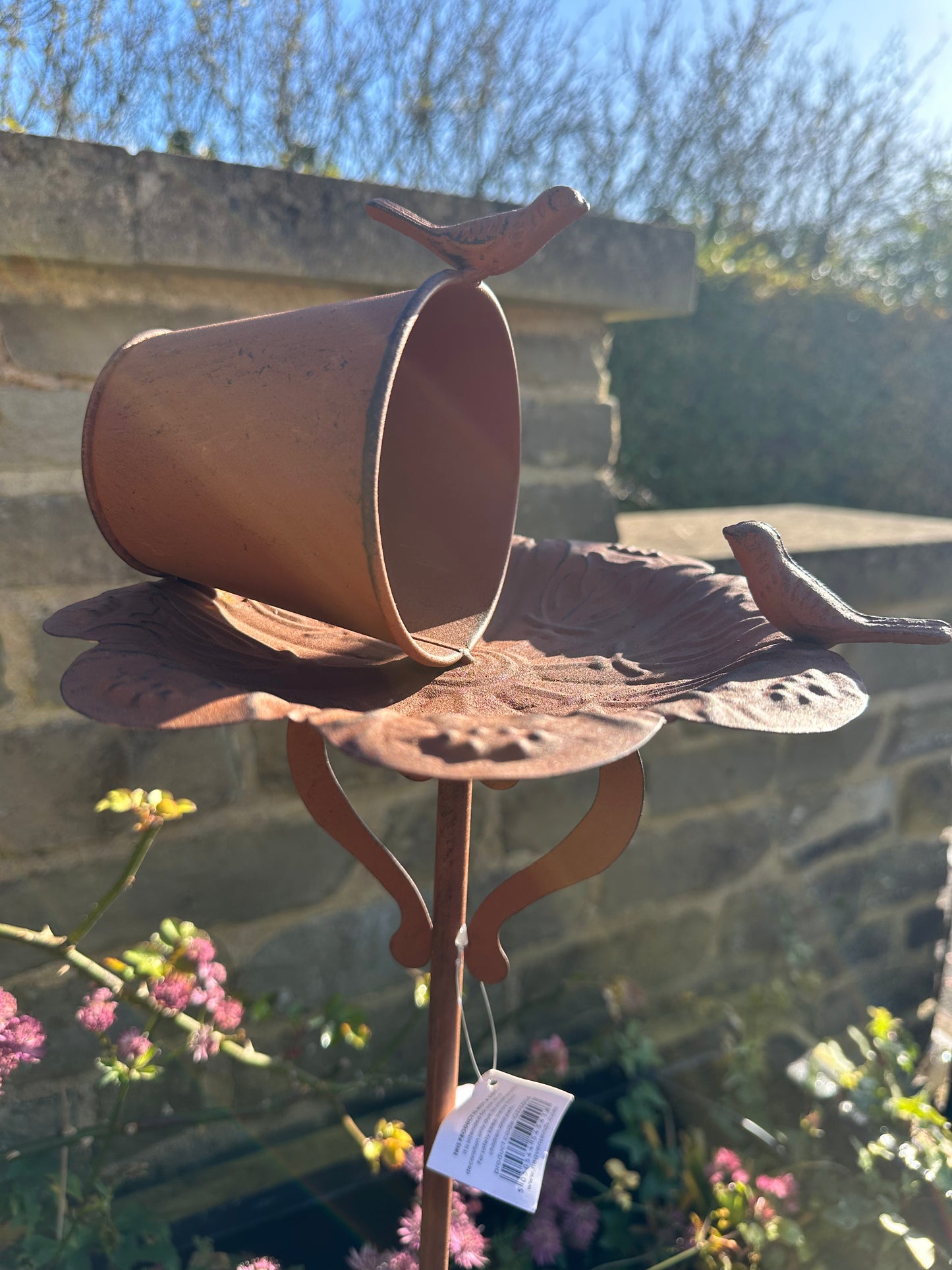 Decorative Garden Stake Bird Feeder