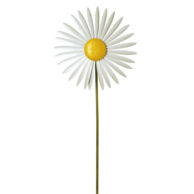 Daisy Flower Metal Spinner Garden Stake
