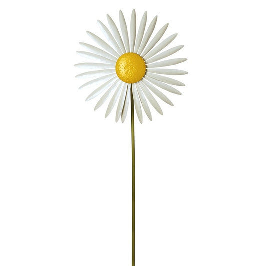 Daisy Flower Metal Spinner Garden Stake