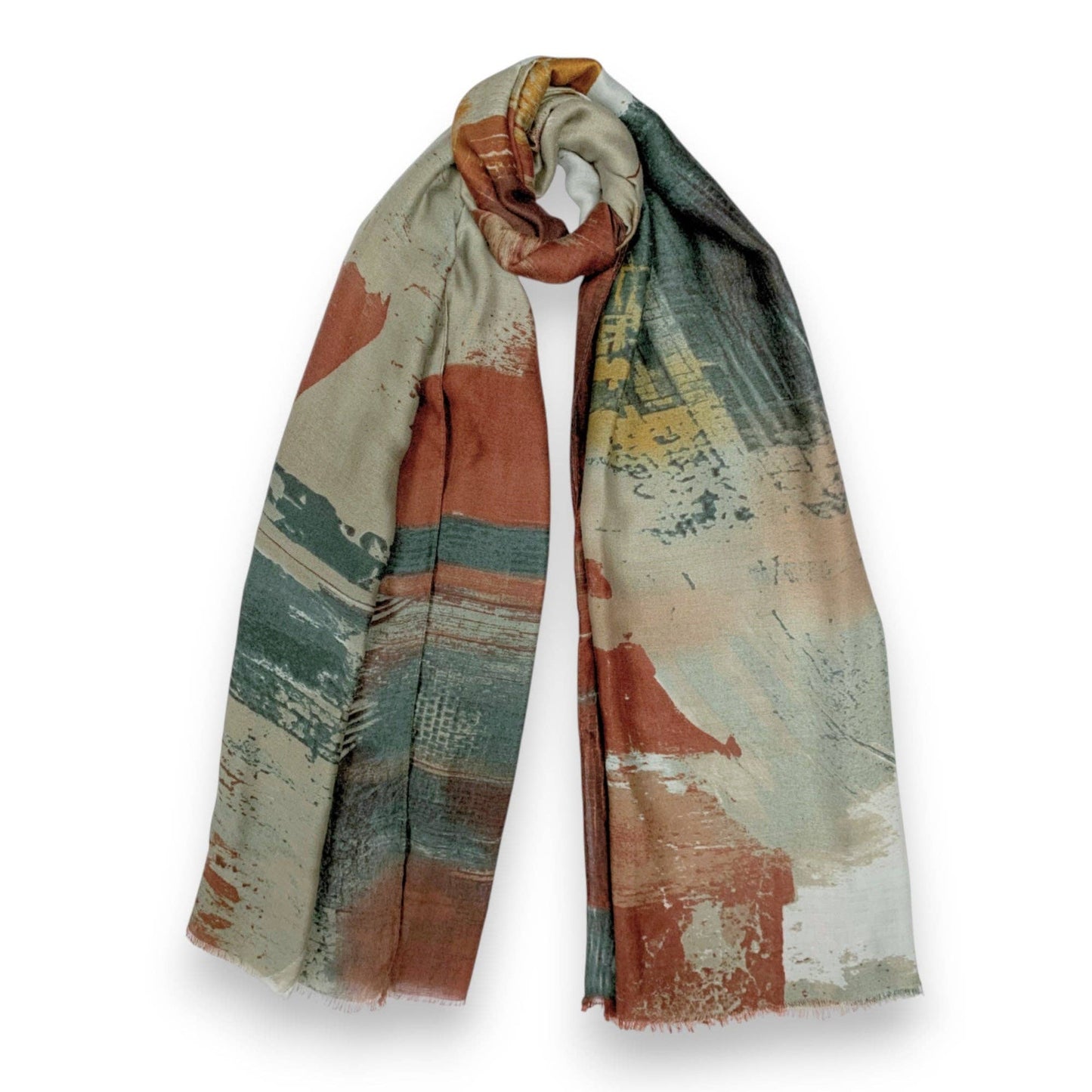 Brush Stroke Print Scarf