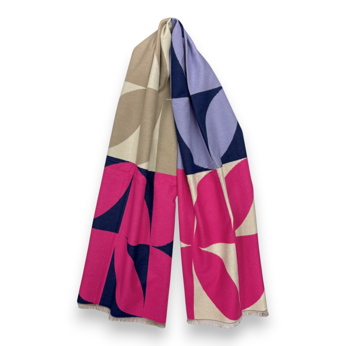 New Retro Print Cashmere Blend Winter Scarf