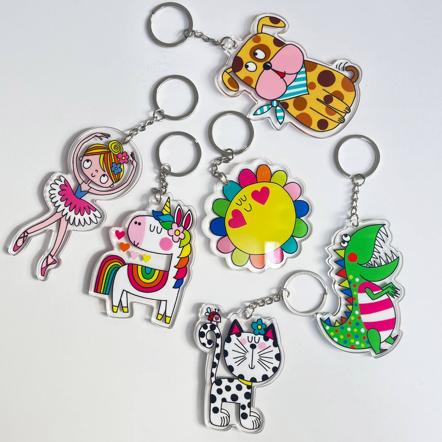 Acrylic Keyrings - Flower