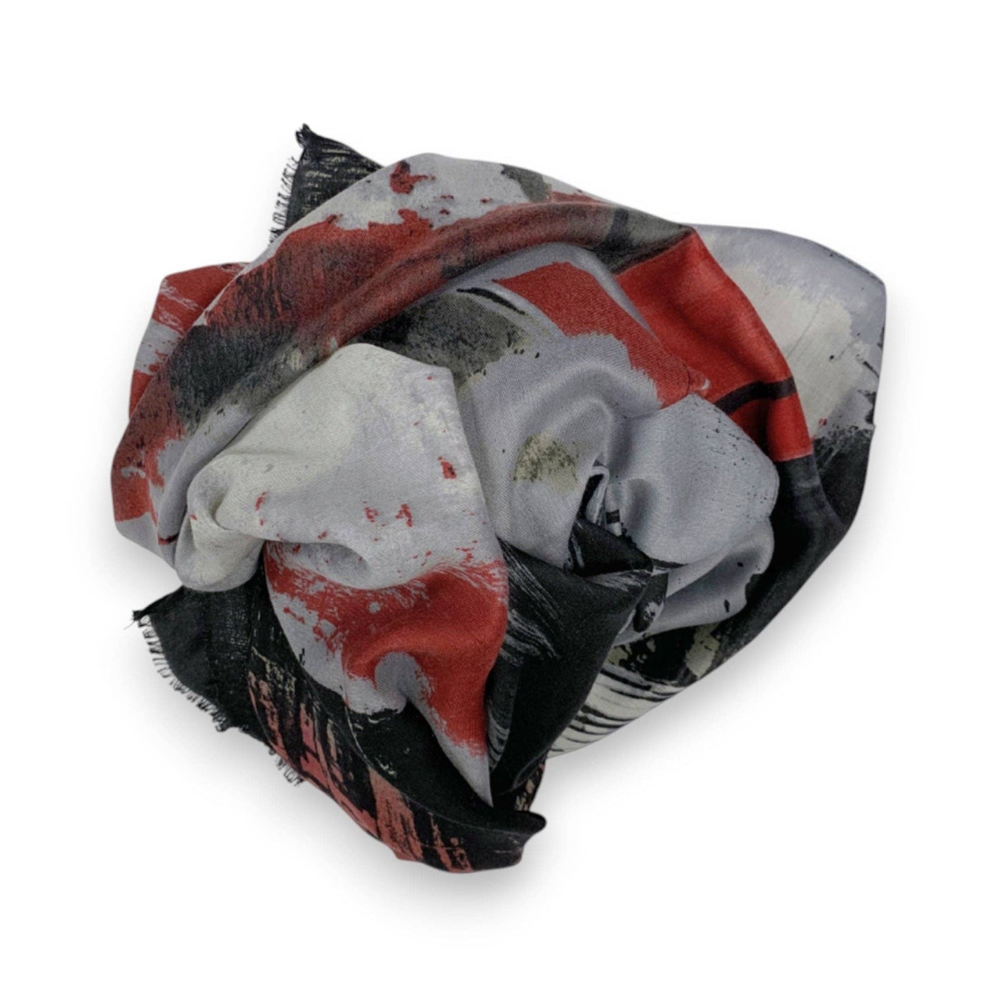 Brush Stroke Print Scarf