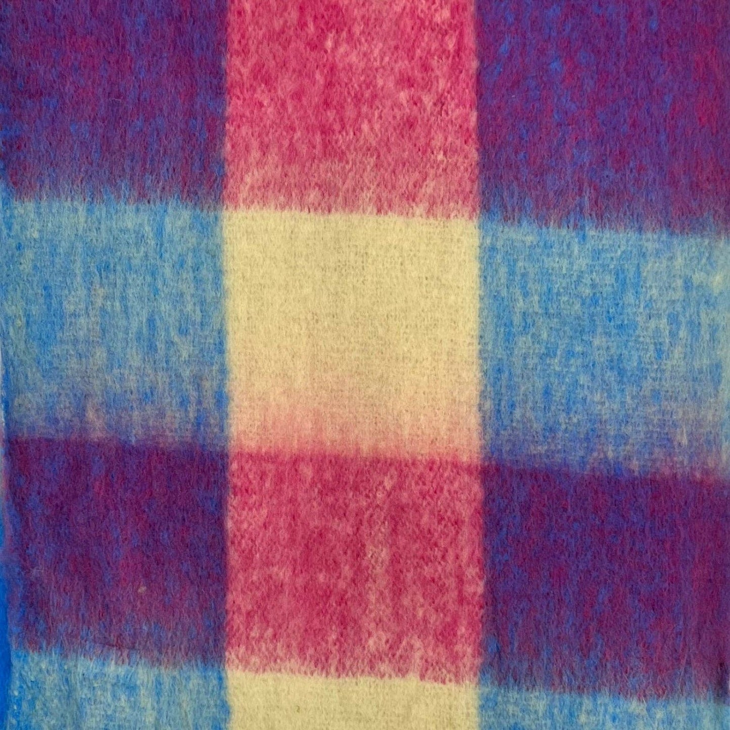 Fluffy Soft Check Print Winter Scarf