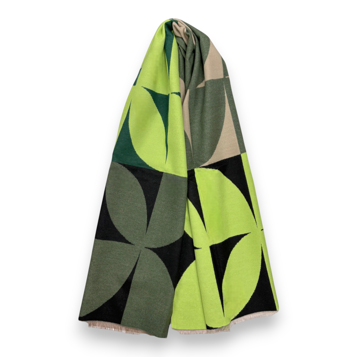 New Retro Print Cashmere Blend Winter Scarf