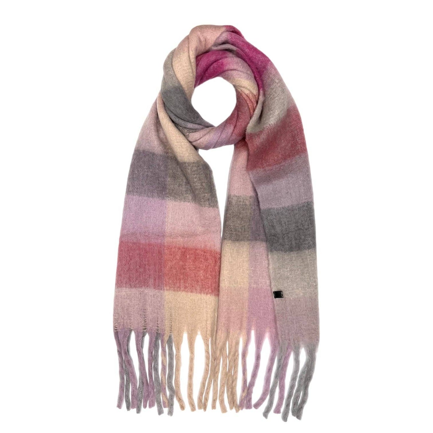 Fluffy Soft Check Print Winter Scarf