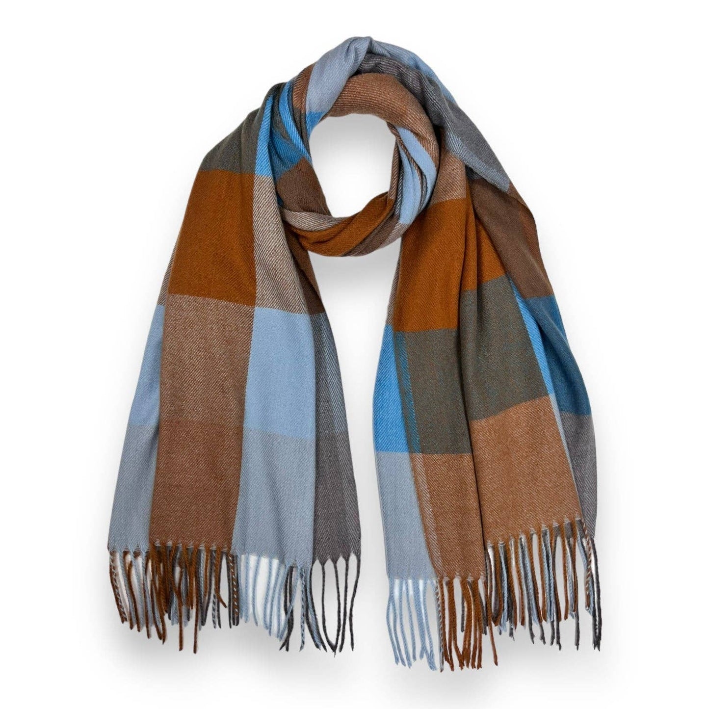 Soft Festive Multi Check Winter Scarf