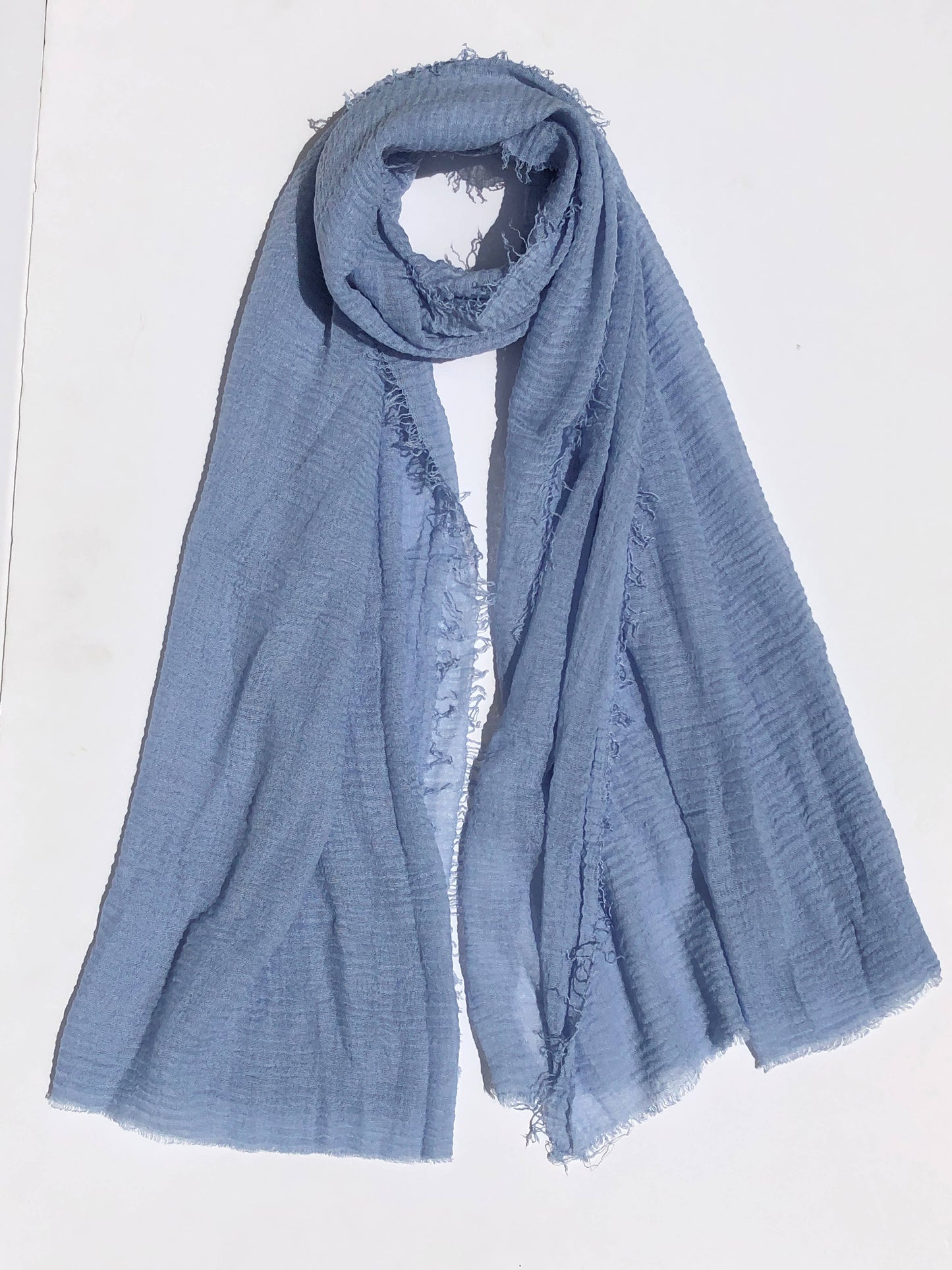 Cariceprints… Hand printed linen mix scarf in Blackthorn