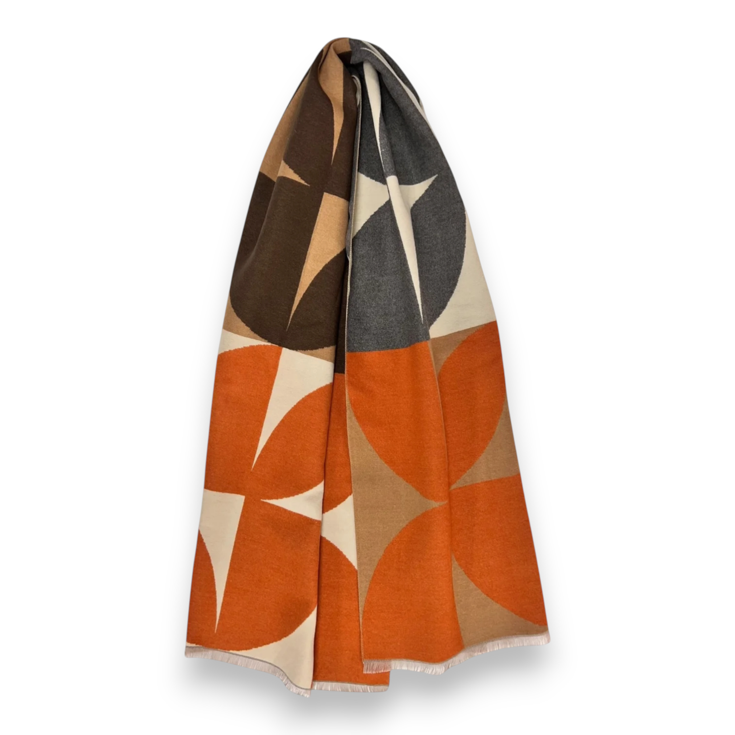 New Retro Print Cashmere Blend Winter Scarf